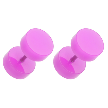 Neon Acrylic Fake Plugs - Pair