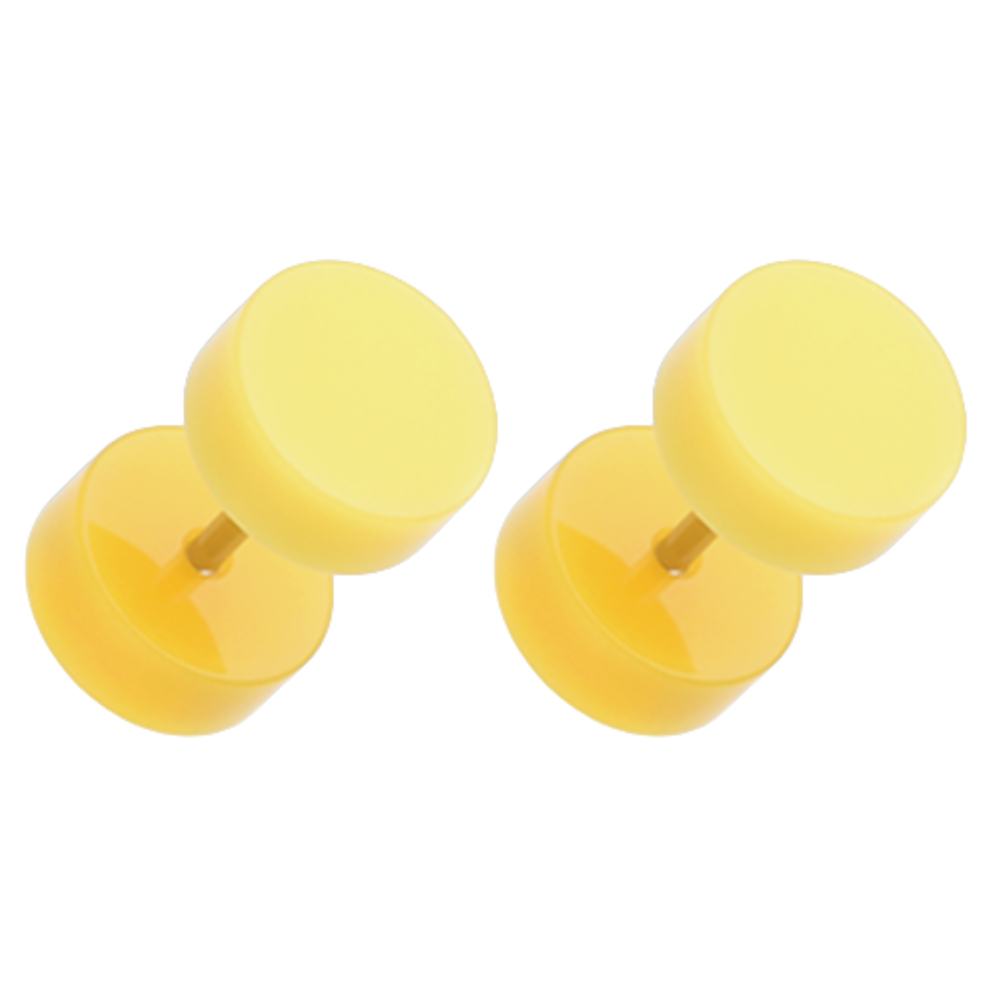 Neon Acrylic Fake Plugs - Pair