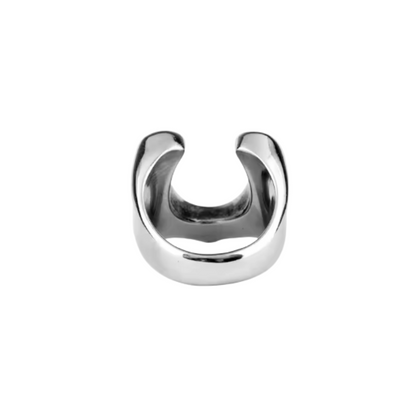 Star Lined Horseshoe Ring - 316L Stainless Steel