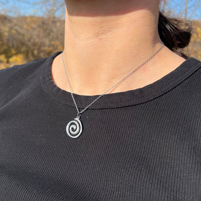Spiral Hoop and Necklace Set