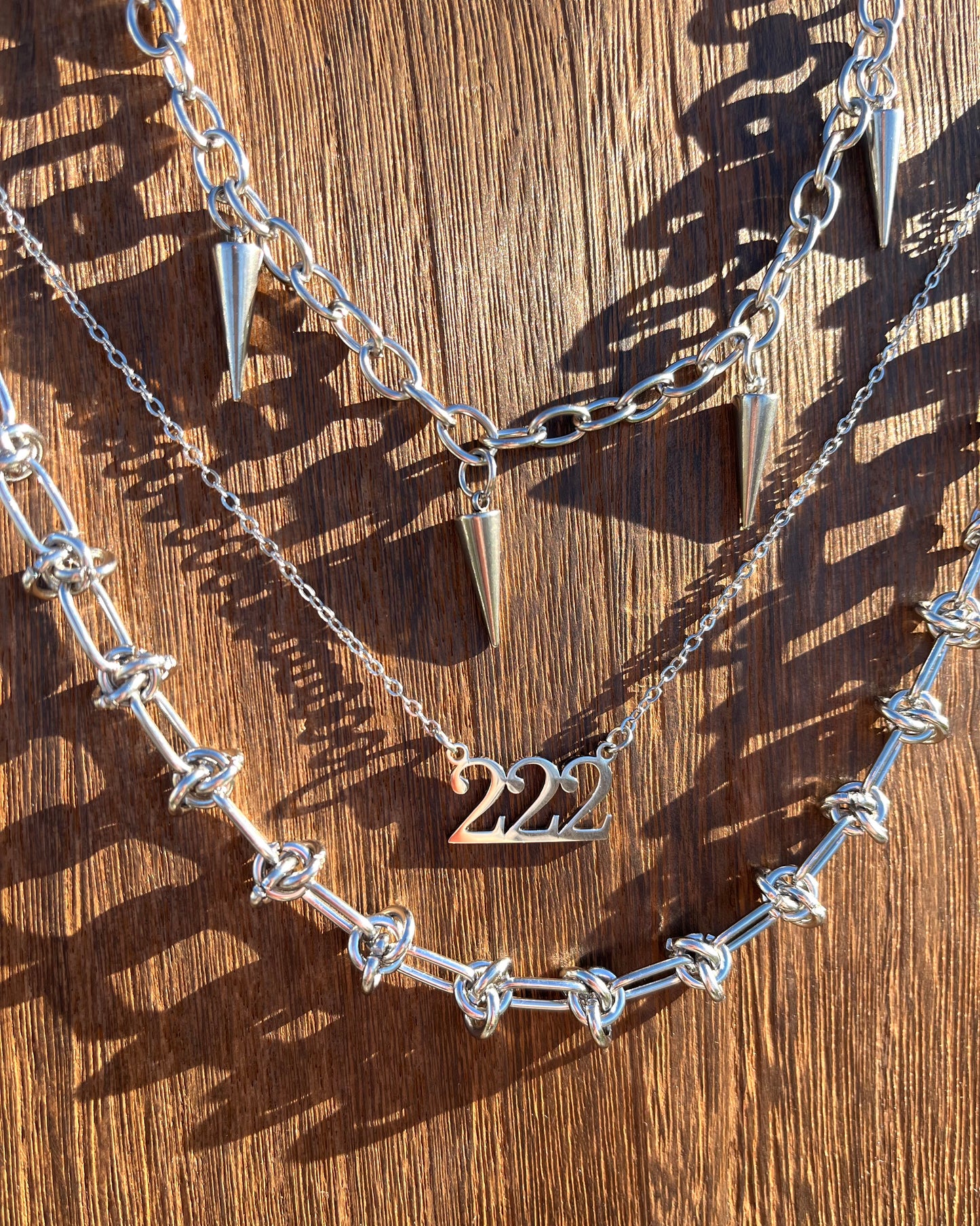 Spike Chain Necklace - Titanium Steel