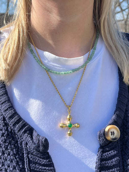 Green Aventurine Natural Stone Bead Necklace