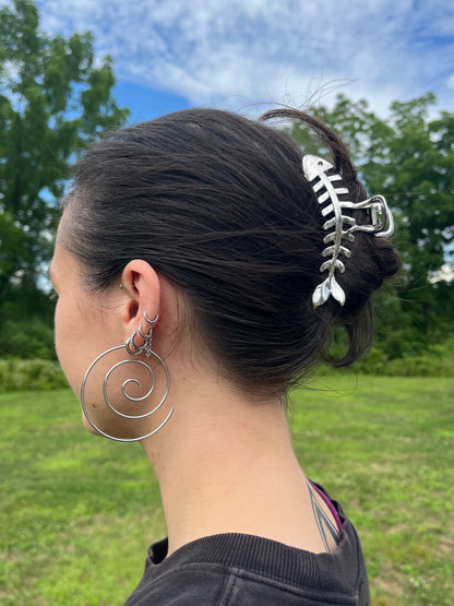 Metal Fishbone Claw Hair Clip