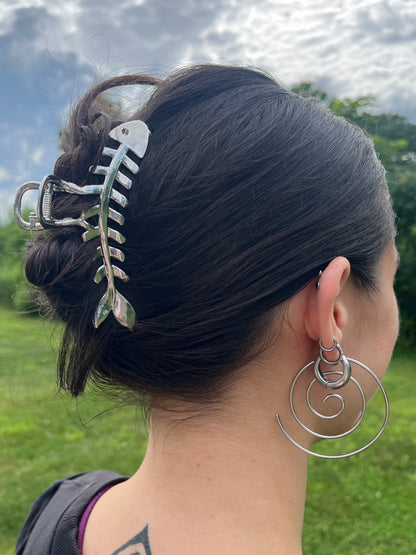 Metal Fishbone Claw Hair Clip