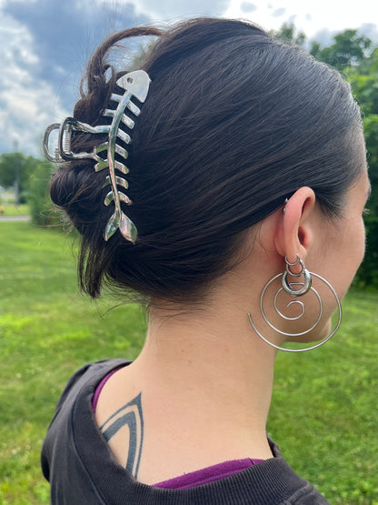 Metal Fishbone Claw Hair Clip
