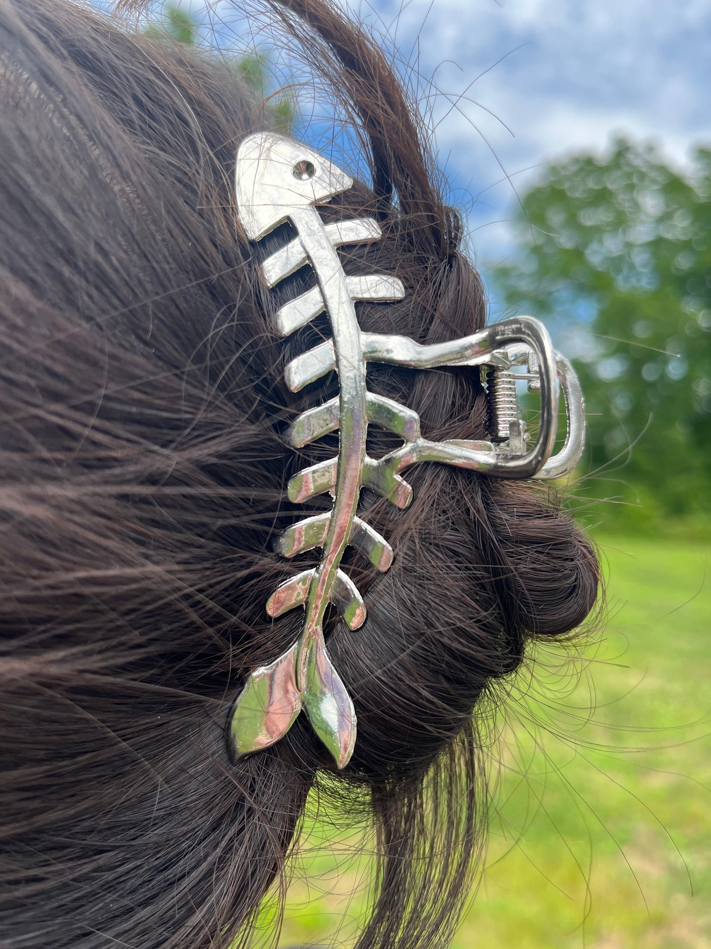 Metal Fishbone Claw Hair Clip