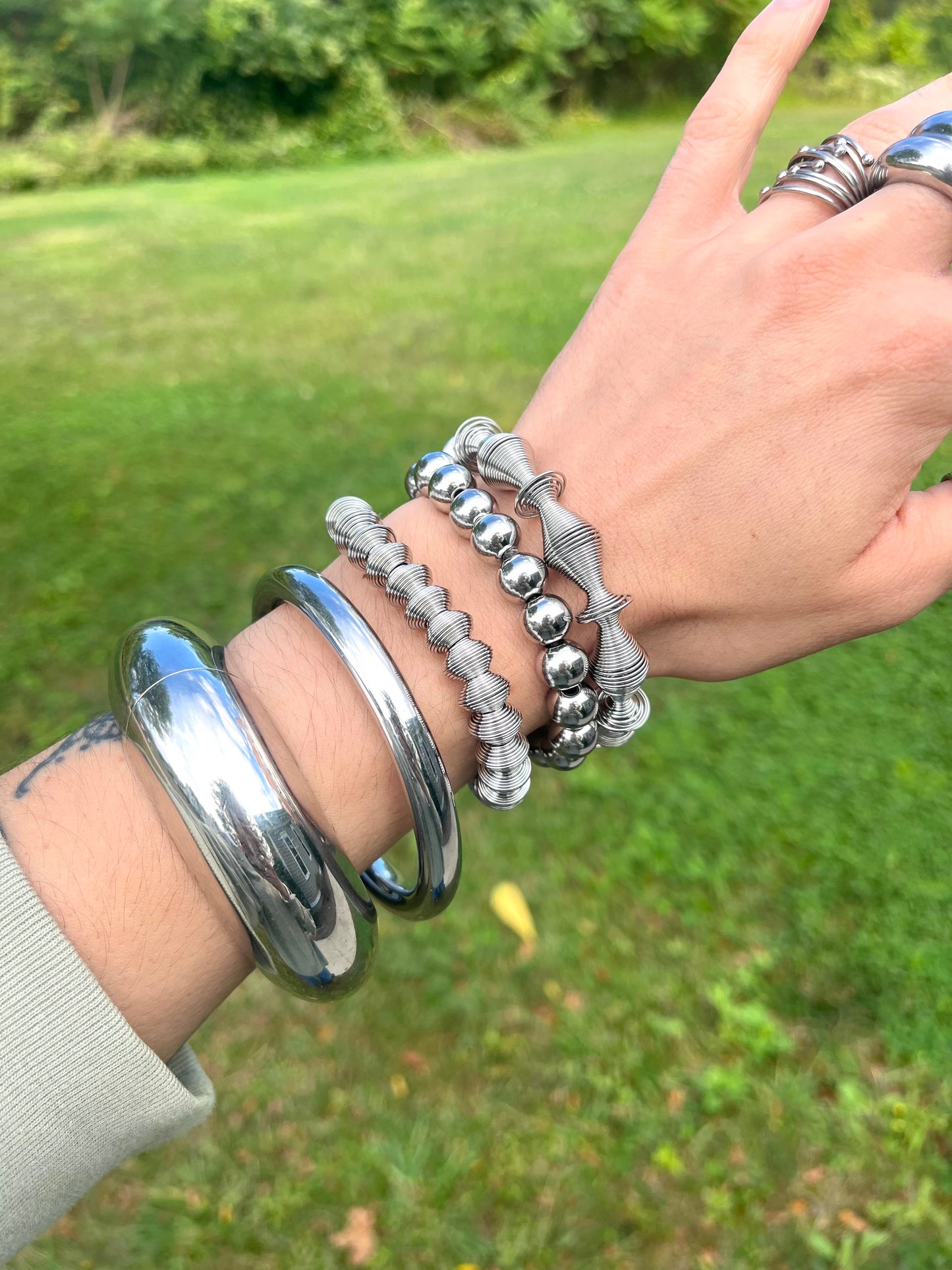 Thick Polished Hinged Bangle Bracelet