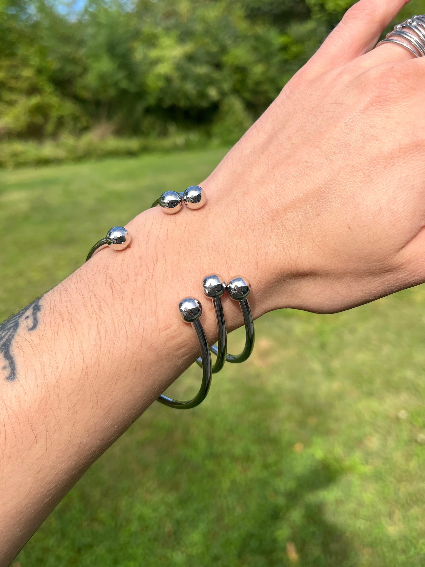 Open Ball End Cuff Bracelet