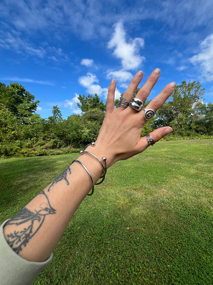 Set of 10 Closed Double Ball End Adjustable Rings