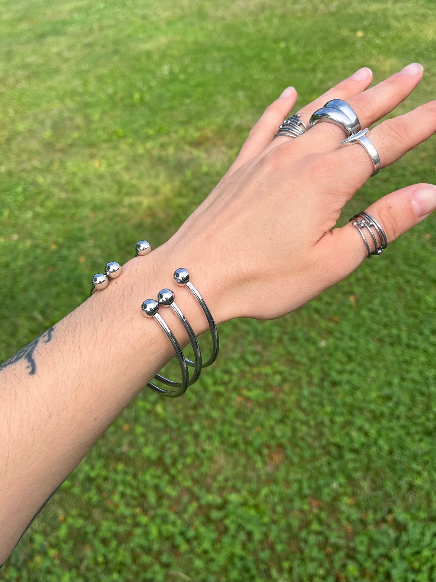 Open Ball End Cuff Bracelet