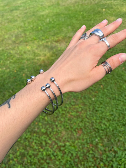 Open Ball End Cuff Bracelet