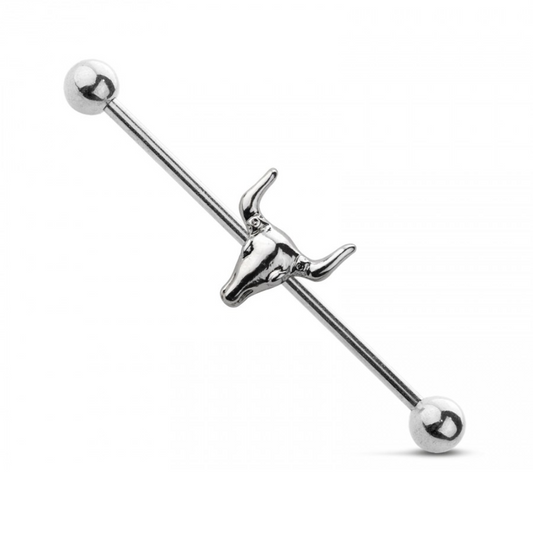 Bull Head Industrial Barbell - 316L Stainless Steel