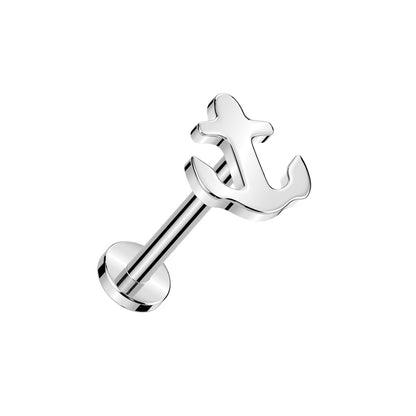 Threadless Push-In Anchor Top Flat Back Stud - ASTM F-136 Implant Grade Titanium