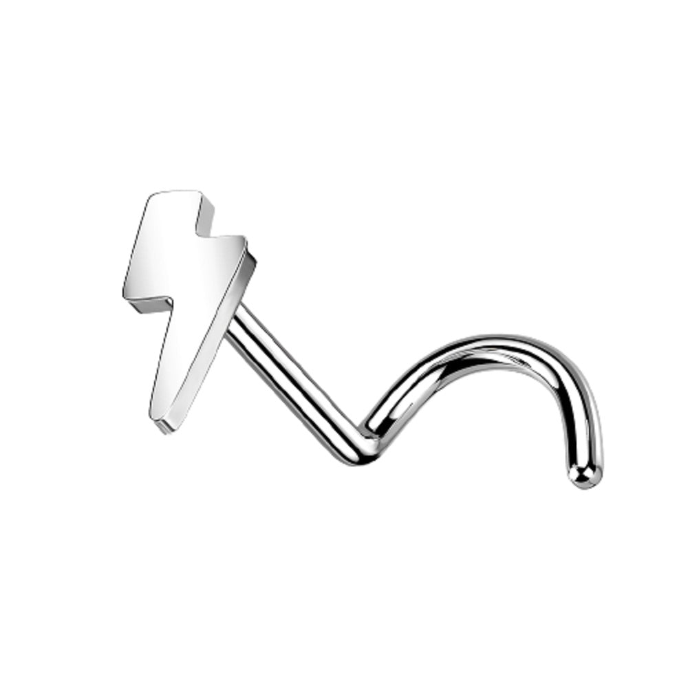 Lightning Bolt Threadless Push in Nose Screw - G23 Implant Grade Titanium