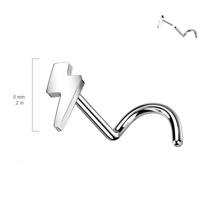 Lightning Bolt Threadless Push in Nose Screw - G23 Implant Grade Titanium