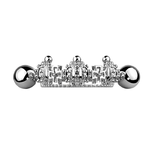 Crown Cartilage Helix Cuff Earring - 316L Stainless Steel