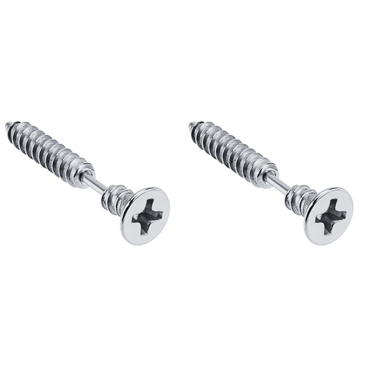 Screw Stud Earrings - Pair - 316L Stainless Steel