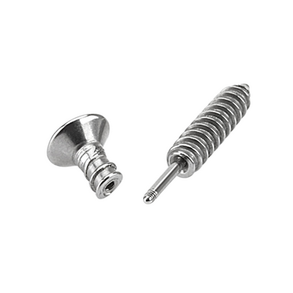 Screw Stud Earrings - Pair - 316L Stainless Steel