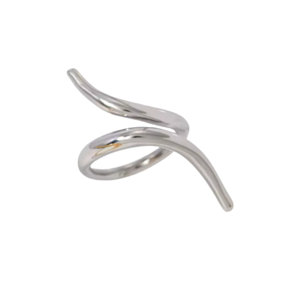 Twisted Line Ring - Stainless Steel
