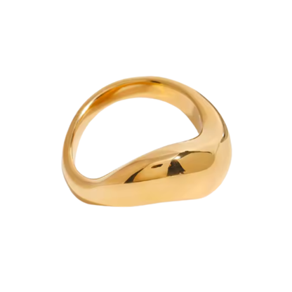 Wavy Dome Ring - Stainless Steel