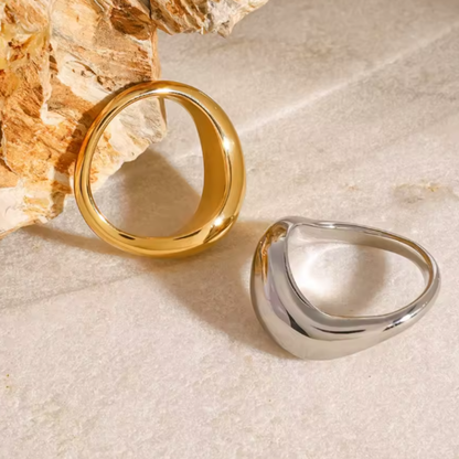 Wavy Dome Ring - Stainless Steel