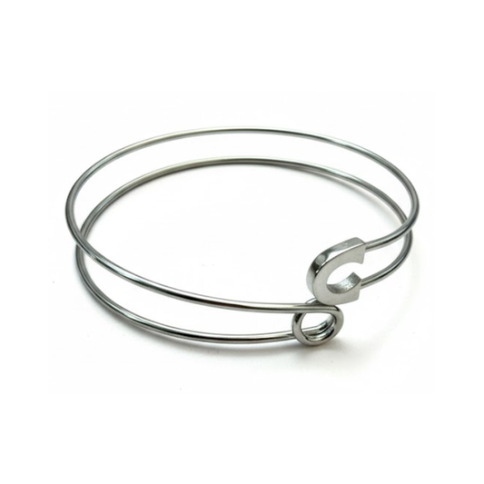 Safety Pin Adjustable Bracelet - Stainless Steel