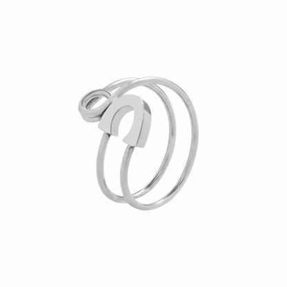 Adjustable Safety Pin Ring - Stainless Steel