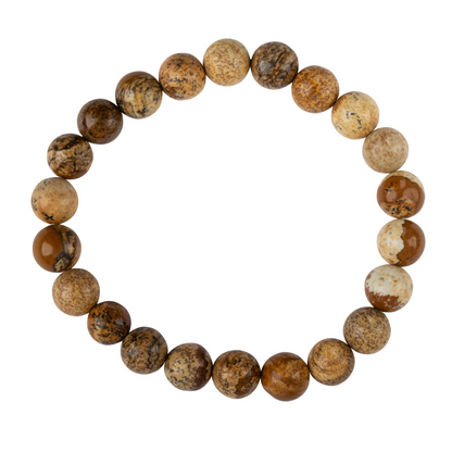 Jasper Natural Stone Bead Stretch Bracelet