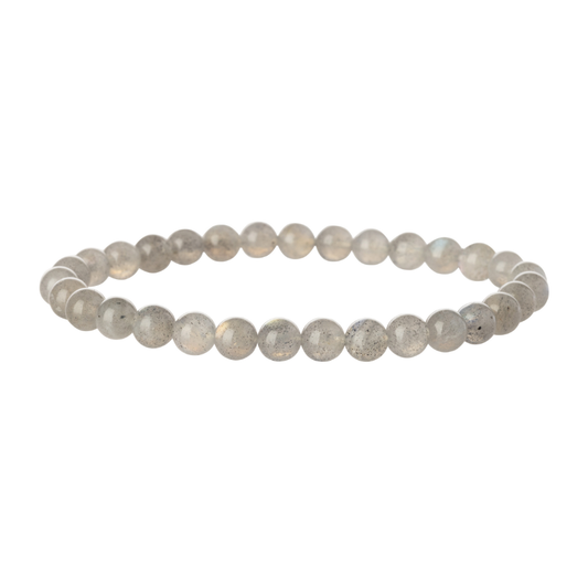 Labradorite Stone Bead Stretch Bracelet