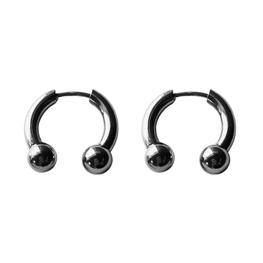 Faux Stretched 8GA Horseshoe Barbell Earrings - Stainless Steel