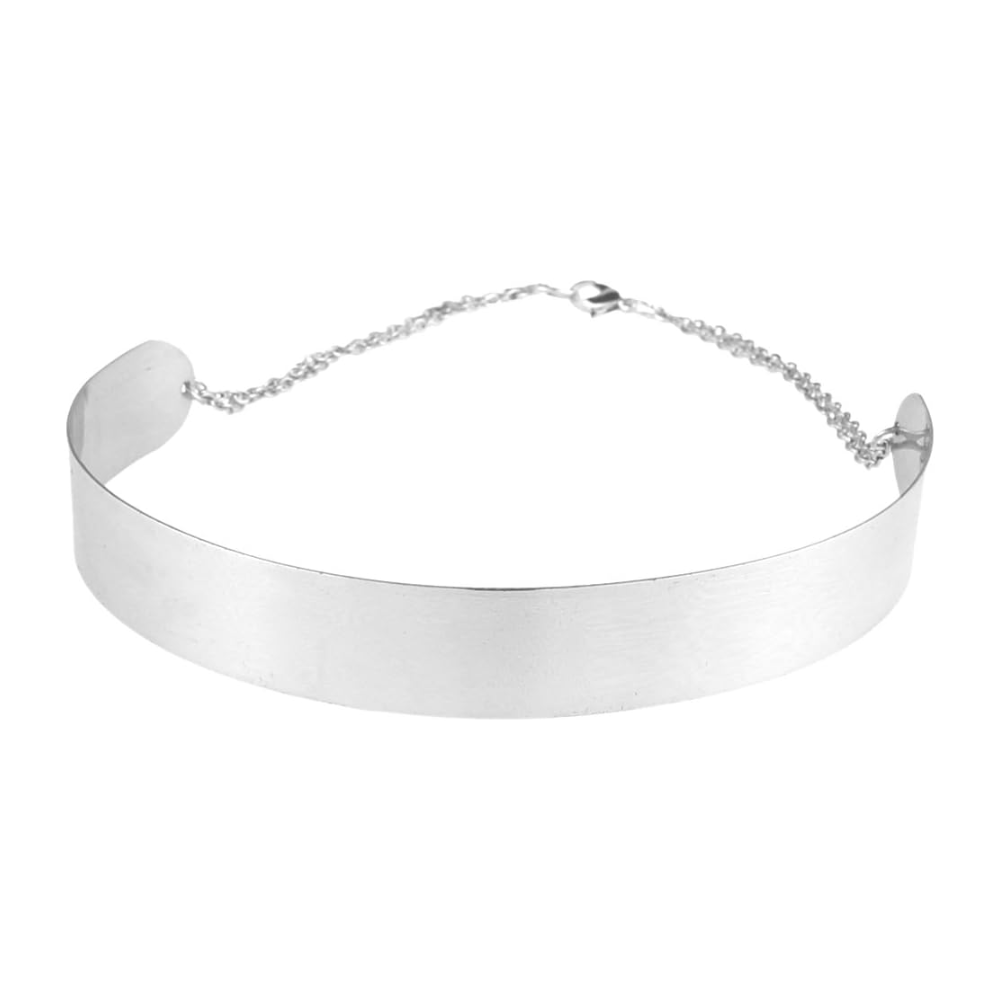 Shiny Metal Cuff Choker Necklace