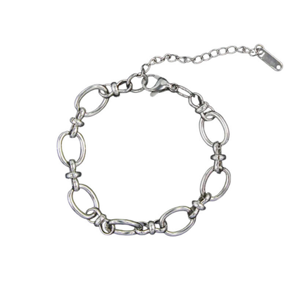 Oval Chain Link Bracelet - Stainless Steel