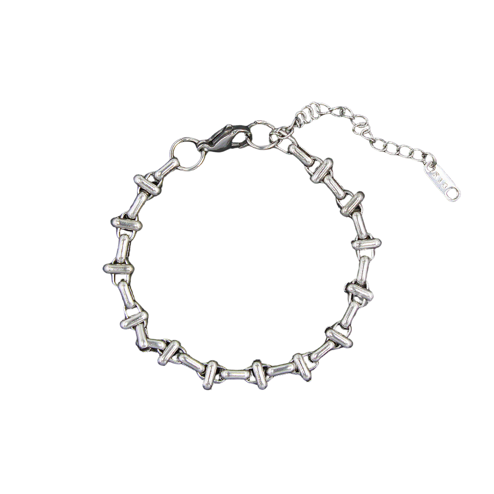 Rectangular Link Bracelet - Stainless Steel