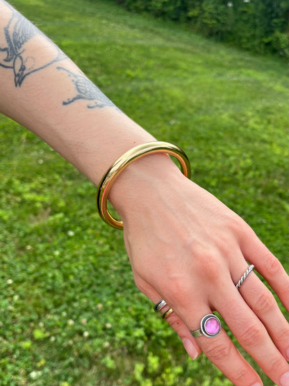 Polished Bangle Bracelet - Stainless Steel