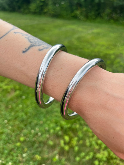 Polished Bangle Bracelet - Stainless Steel