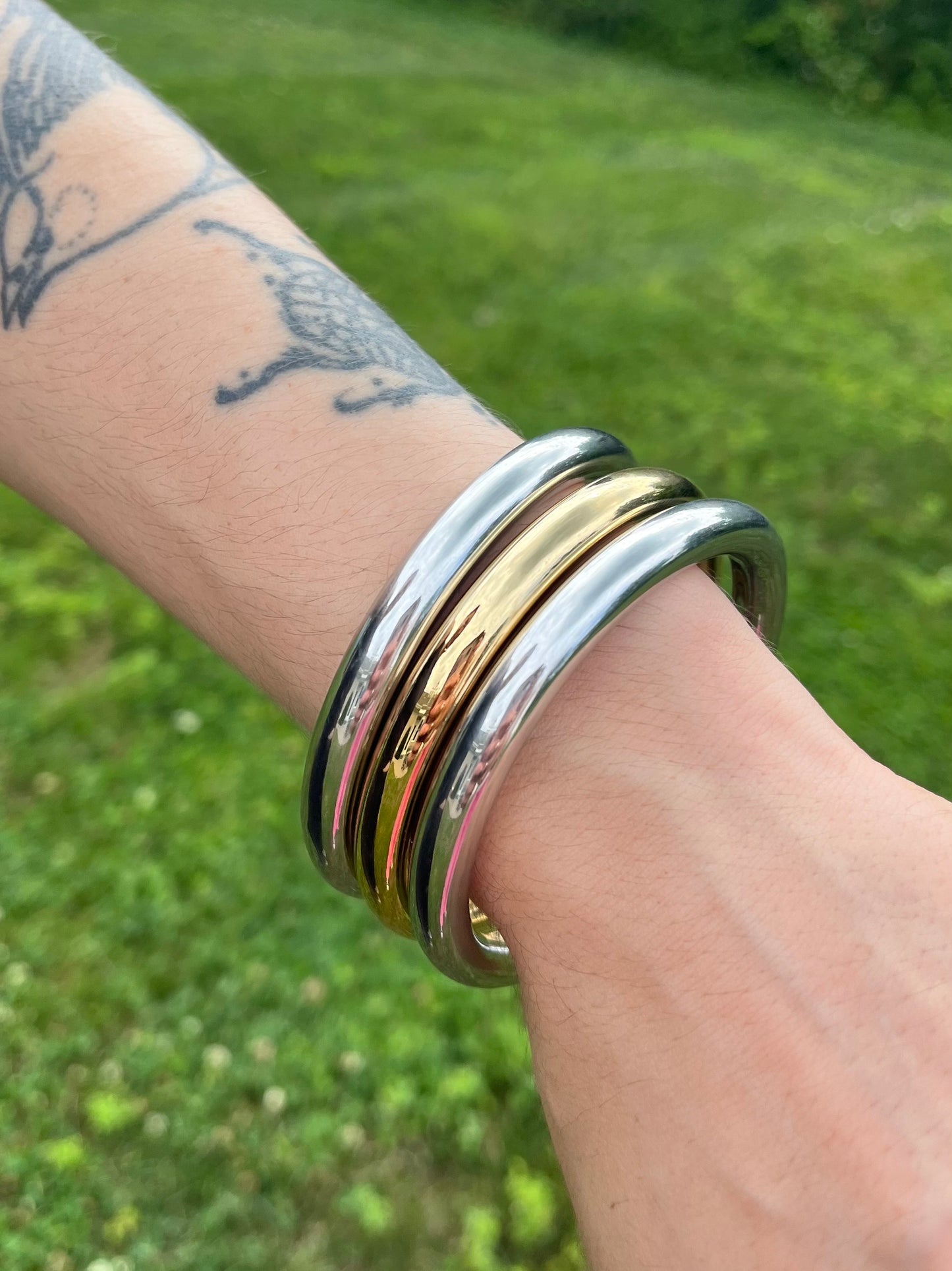 Polished Bangle Bracelet - Stainless Steel