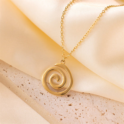 Spiral Pendant Necklace - Stainless Steel