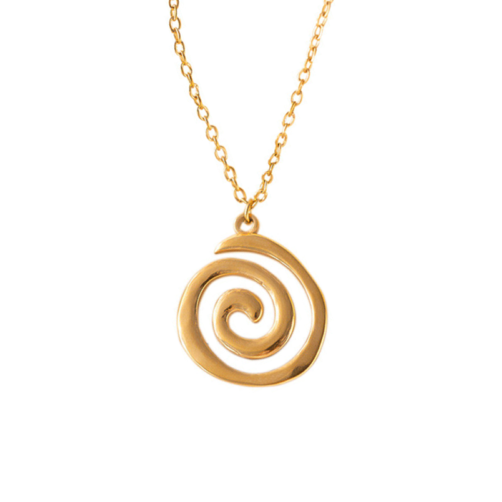 Spiral Pendant Necklace - Stainless Steel