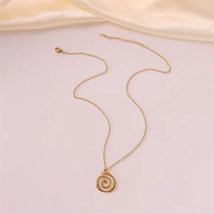 Spiral Pendant Necklace - Stainless Steel