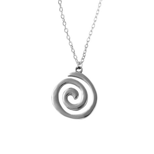 Spiral Pendant Necklace - Stainless Steel