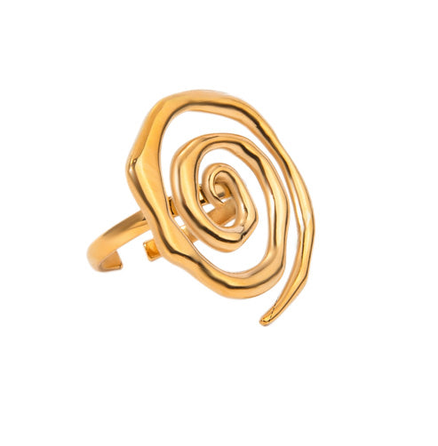 Adjustable Spiral Ring - Stainless Steel