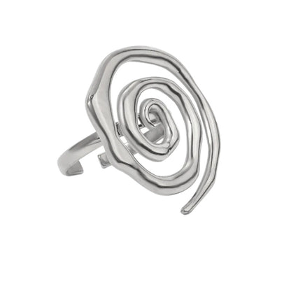 Adjustable Spiral Ring - Stainless Steel