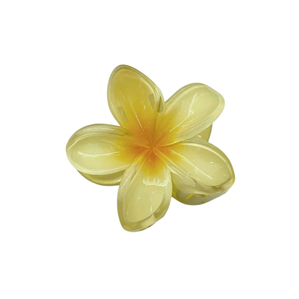Plumeria Flower Claw Hair Clip