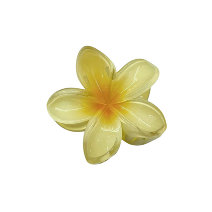 Plumeria Flower Claw Hair Clip