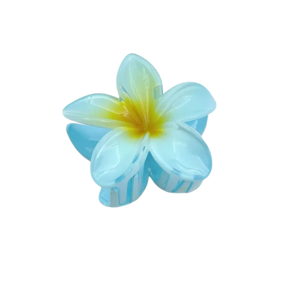 Plumeria Flower Claw Hair Clip