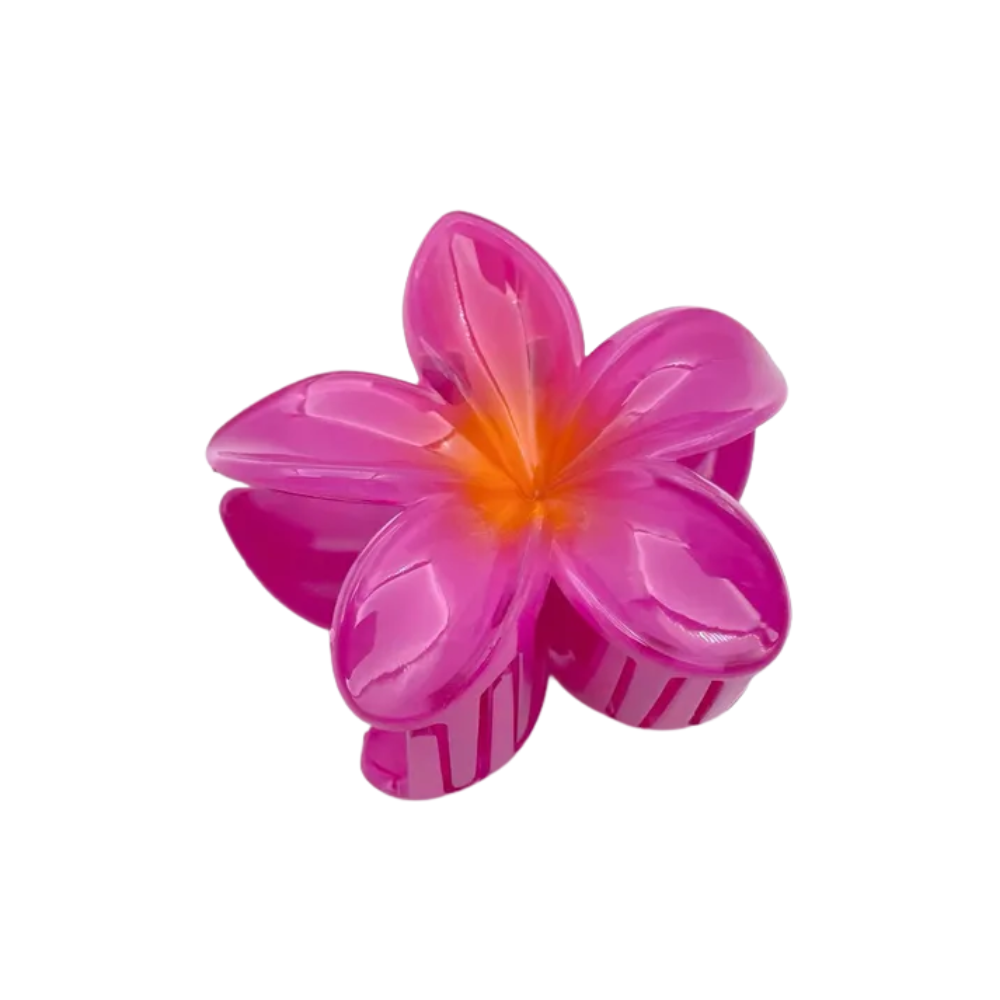 Plumeria Flower Claw Hair Clip