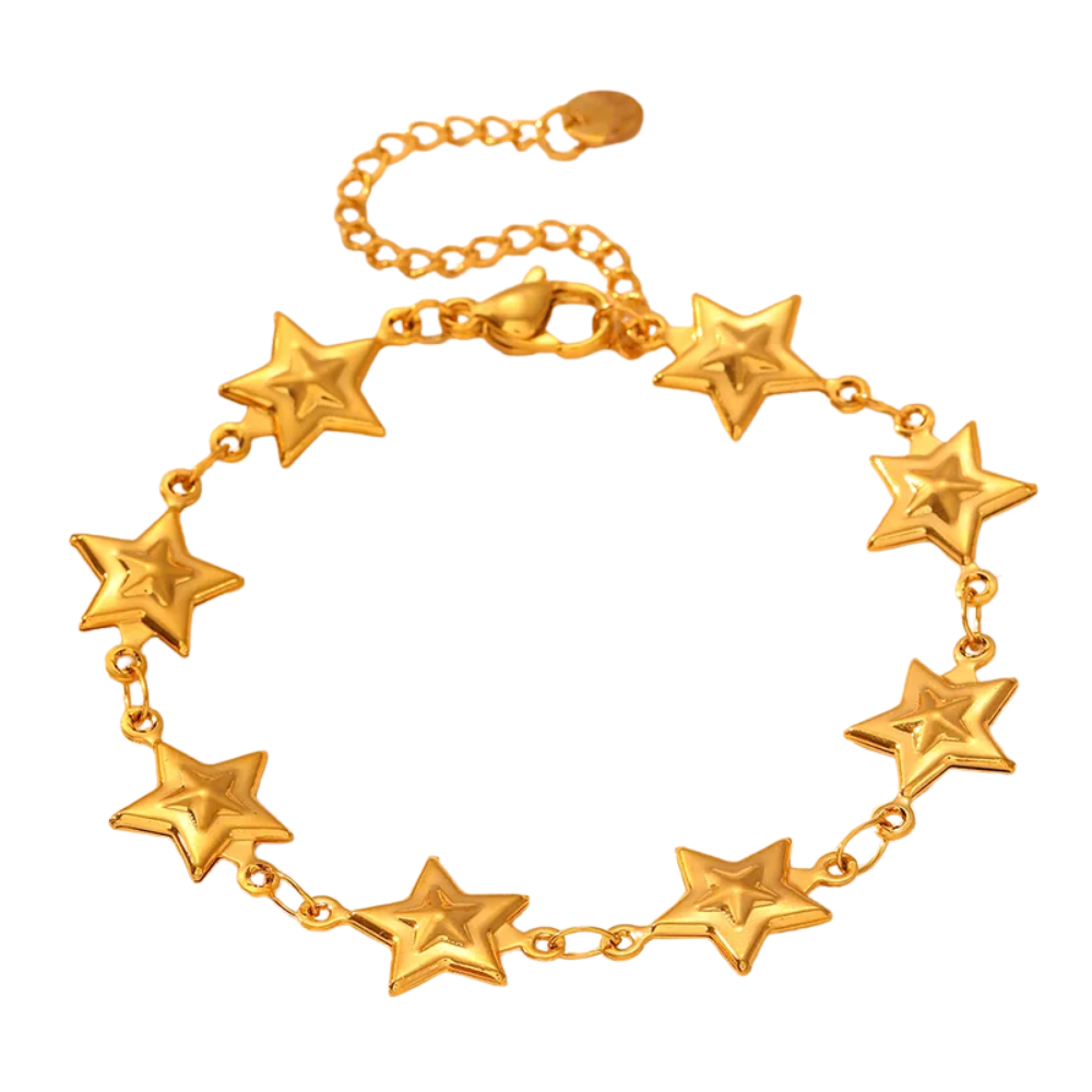 Star Bracelet - 18K Gold Plated Stainless Steel