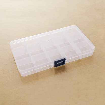 Transparent Plastic Multi-Compartment Piercing Jewelry Organizer