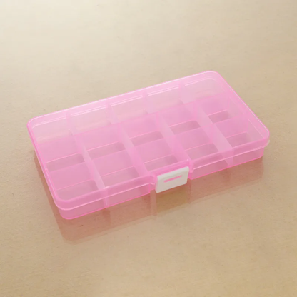 Transparent Plastic Multi-Compartment Piercing Jewelry Organizer