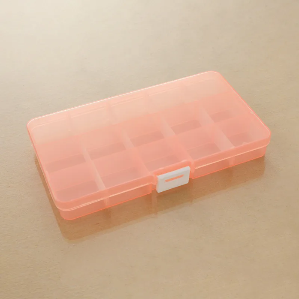 Transparent Plastic Multi-Compartment Piercing Jewelry Organizer
